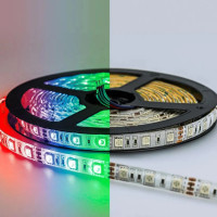 Светодиодная лента LED 5050 60Led/m(RGB, 12V, 14.4W/m, IP65, 300Led/5m, 900Lm/m, 5000*8mm)