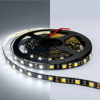 Светодиодная лента LED BLACK 5050 60Led/m(Холодный 6000K, 12V, 14.4W/m, IP20, 300Led/5m, 900Lm/m, 5000*8mm, Черная основа)