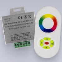 Контроллер LED AC/DC 432-2 (Металл, 12/24V, 216/432W, RGB, 6A*3Ch 18A, IP20, RF, Пульт полусенсорный)