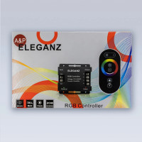Контроллер LED AC/DC 720 (Металл, 12/24V, 360/720W, RGB, 10A*3Ch 30A, IP20, RF, Пульт сенсорный)