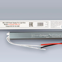 Блок питания LED AC/DC 36-12 (36W, 12V, 3A, IP20, 260*17*17mm, Карандаш)