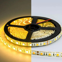 Светодиодная лента LED 5050 60Led/m(Тёплый 3000K, 12V, 14.4W/m, IP65, 300Led/5m, 900Lm/m, 5000*8mm)